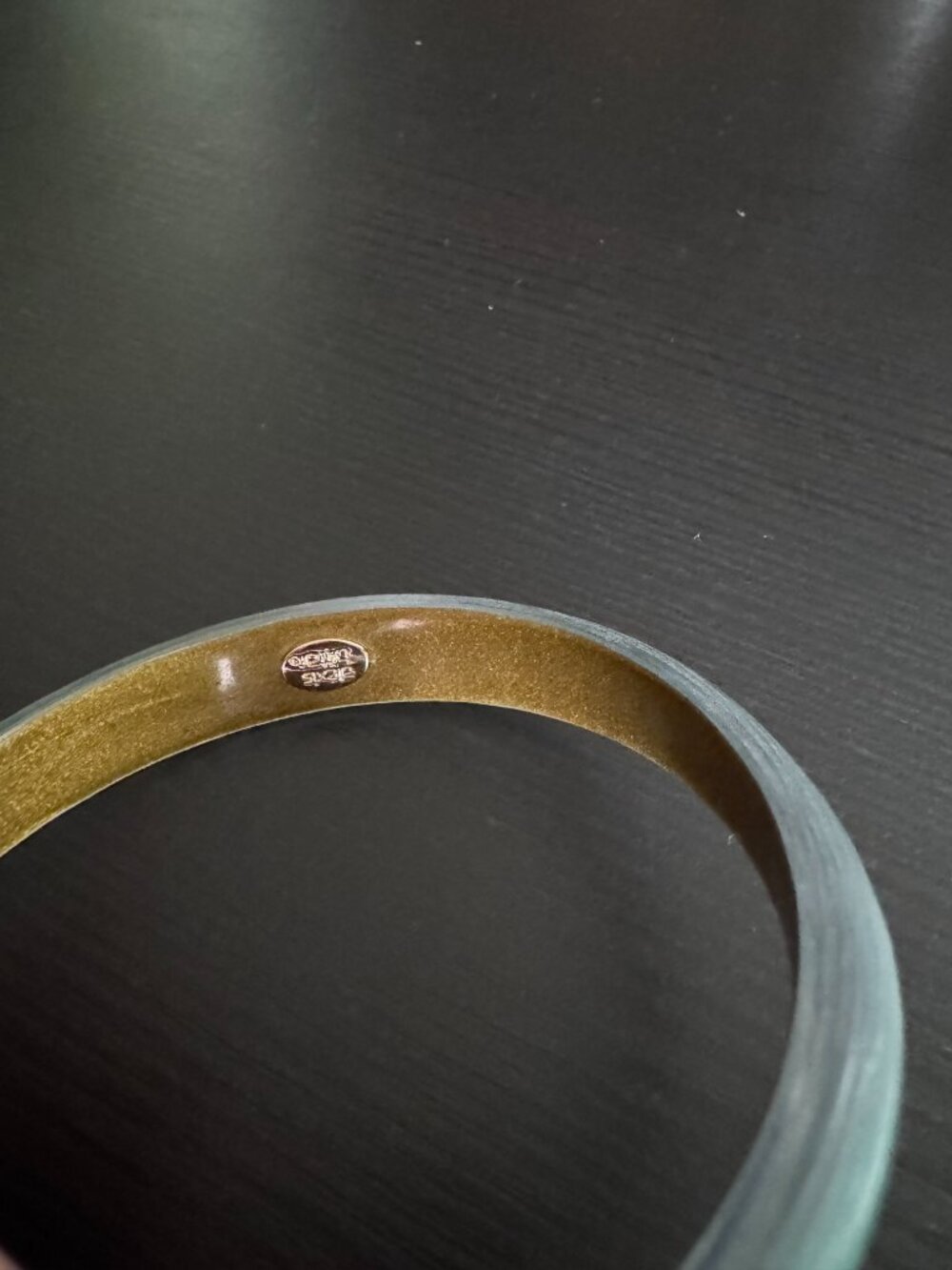 ALEXIS BITTAR Lucite Tapered Bangle Bracelet, Green, M/L - Picture 4 of 6